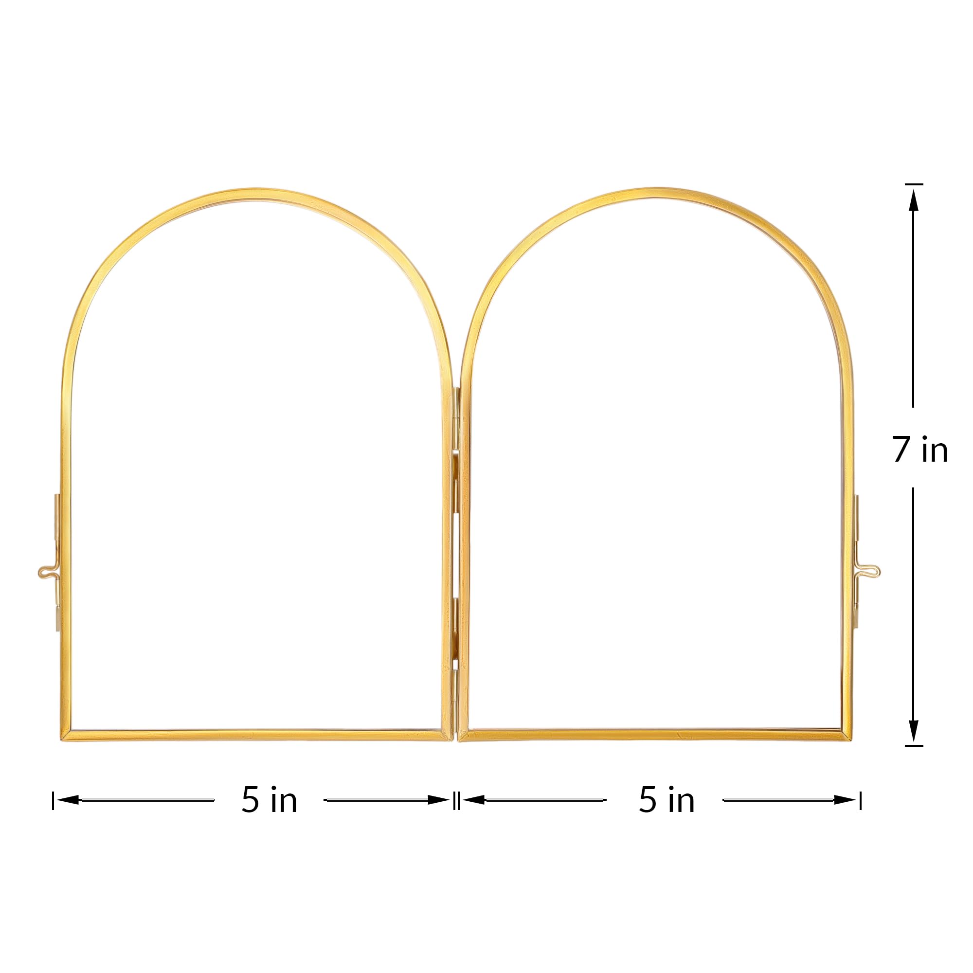 REDHUGO arc-shaped brass photo frame showcases memories from any angle.