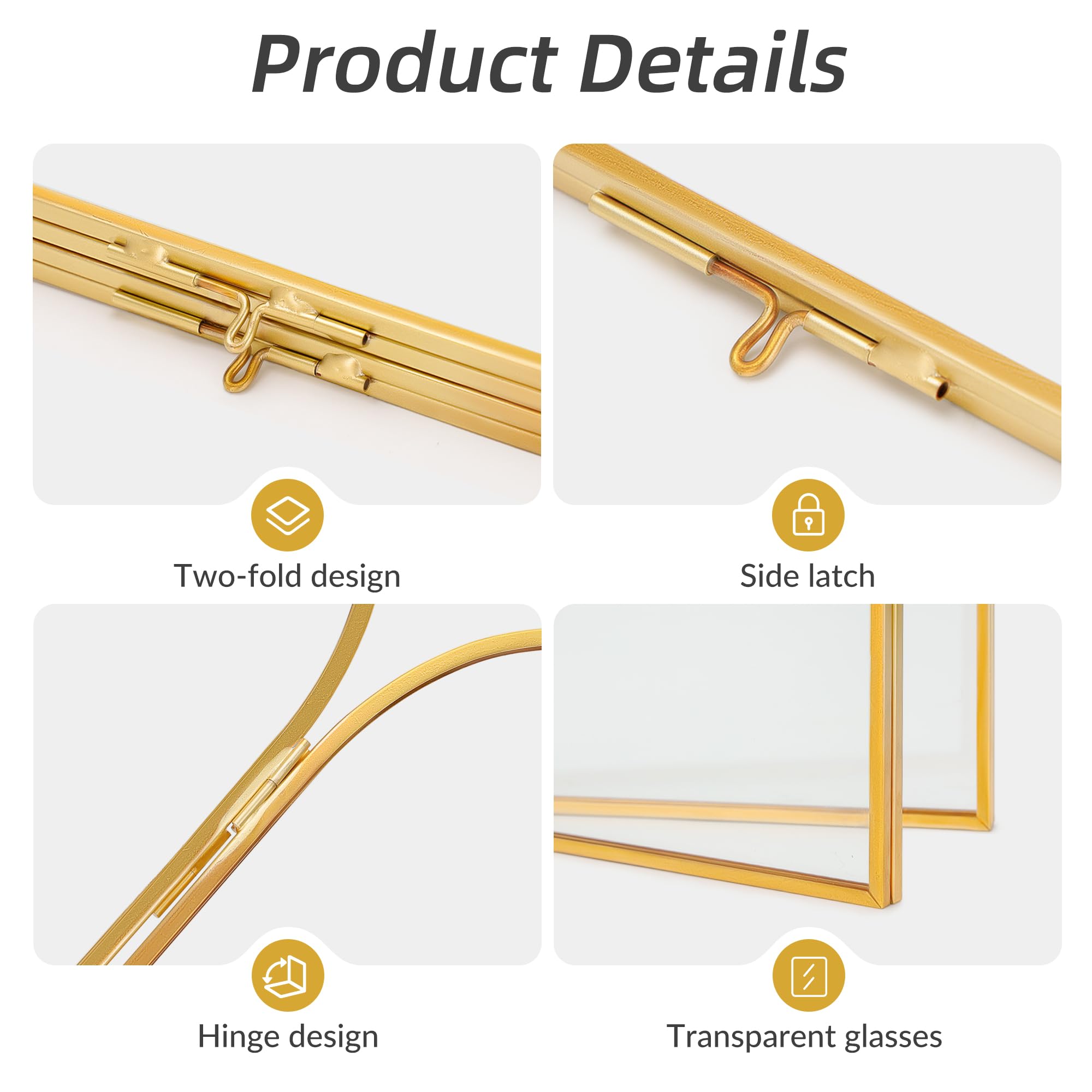REDHUGO gold frame adds a luxe accent to home decor.