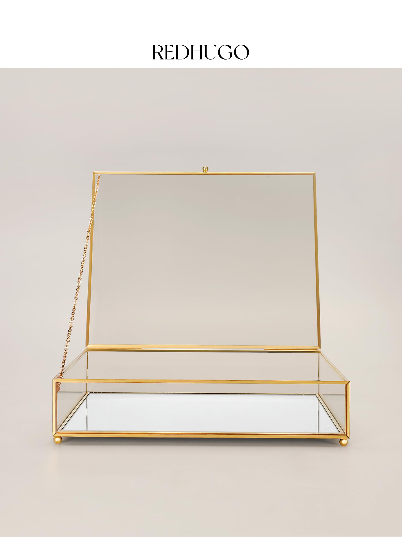 RedHUGO large glass box makes a thoughtful gift for home decor lovers.