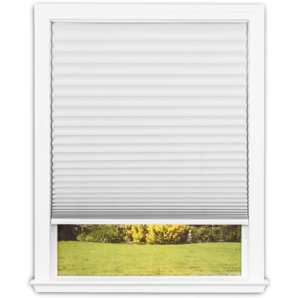 Redi Shade no-tools easy lift pleated shade diffuses light softly.
