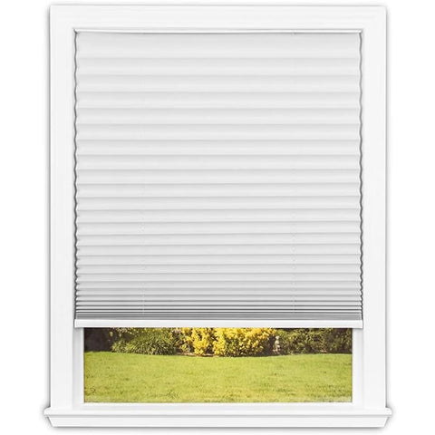 Redi Shade no-tools easy lift pleated shade diffuses light softly.