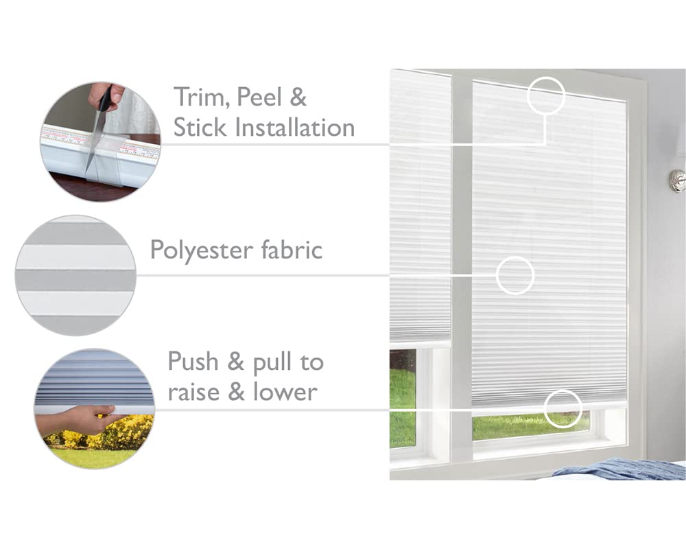 Redi Shade Trim at Home Scale Guide shows precise at-home cutting for a perfect fit.