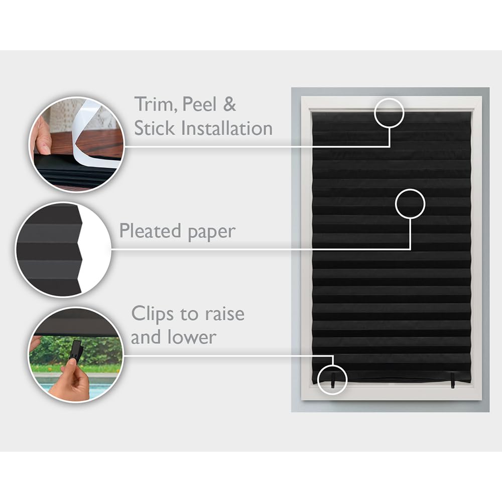Redi Shade no-tools installation with adhesive strip for quick tool-free mounting.