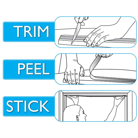 Redi Shade trim to fit guide helps you reach a precise fit.