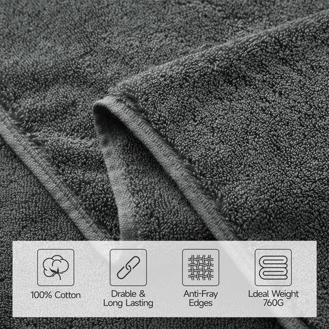 REDKISS no-shed weave on 31x63 dark gray towel design