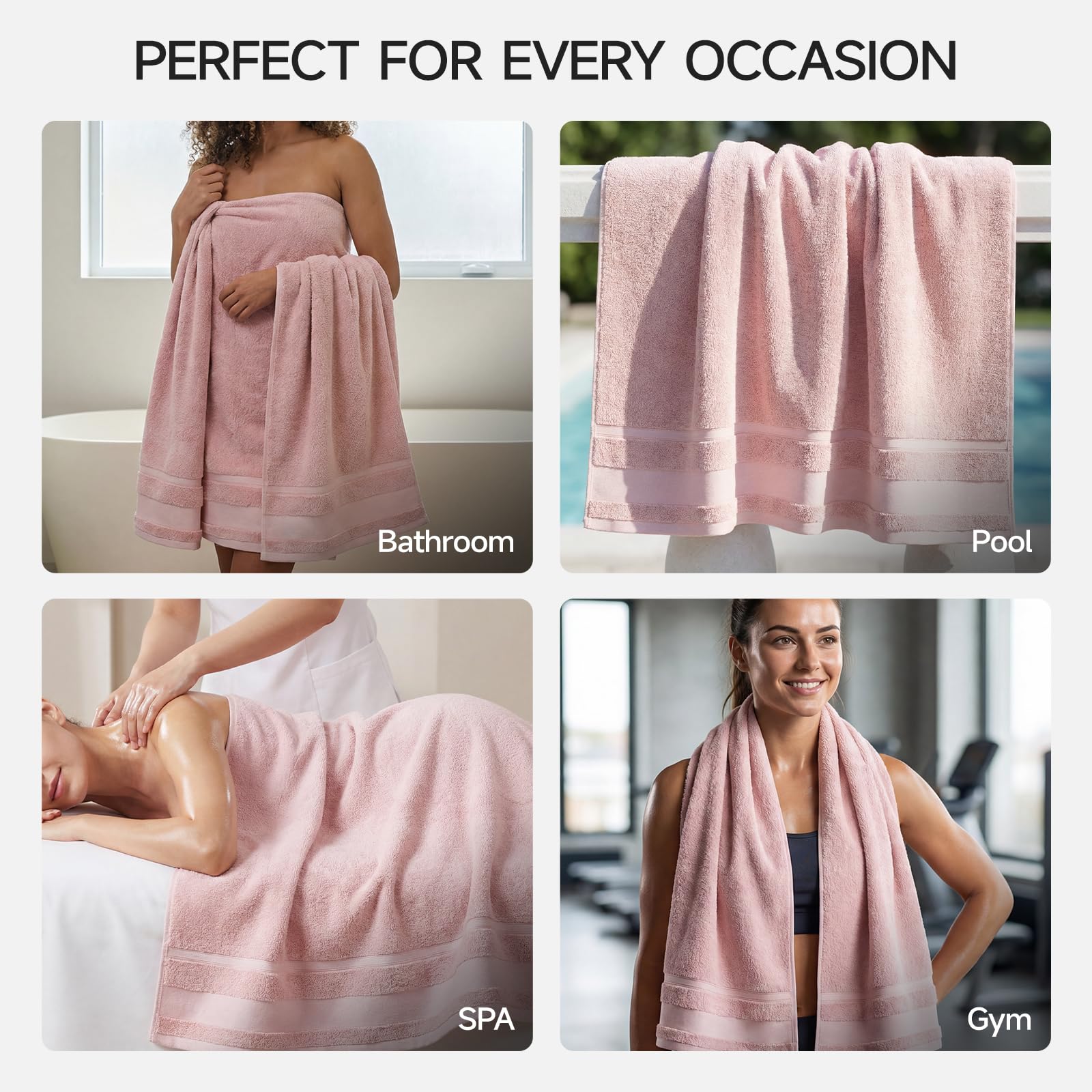 REDKISS ultra-absorbent towel wicks moisture to keep you dry.