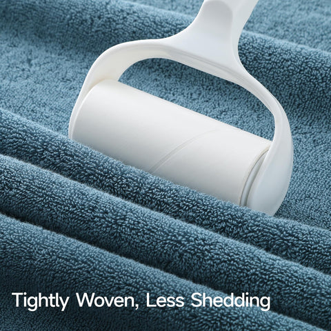 REDKISS blue bath towel complements modern décor and towel racks
