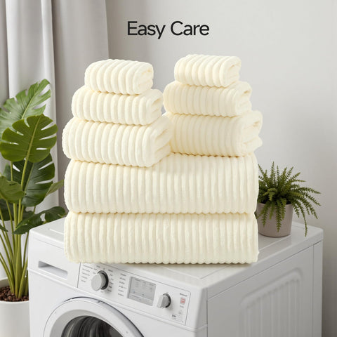 Redkiss hair towels close-up highlighting quick-dry and gentle softness.
