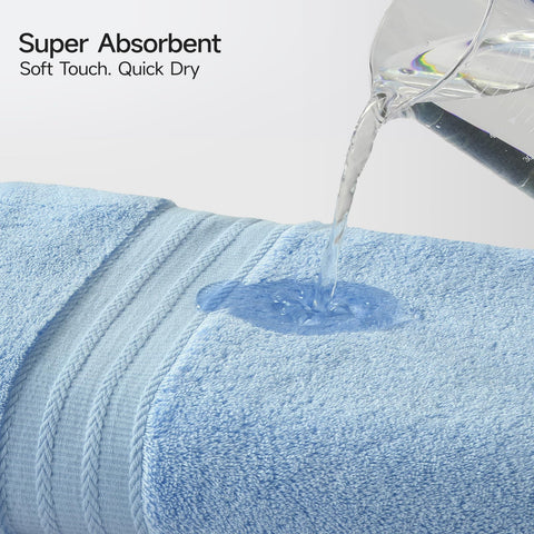 RedKiss blue hand towels show soft, lint-free daily use.
