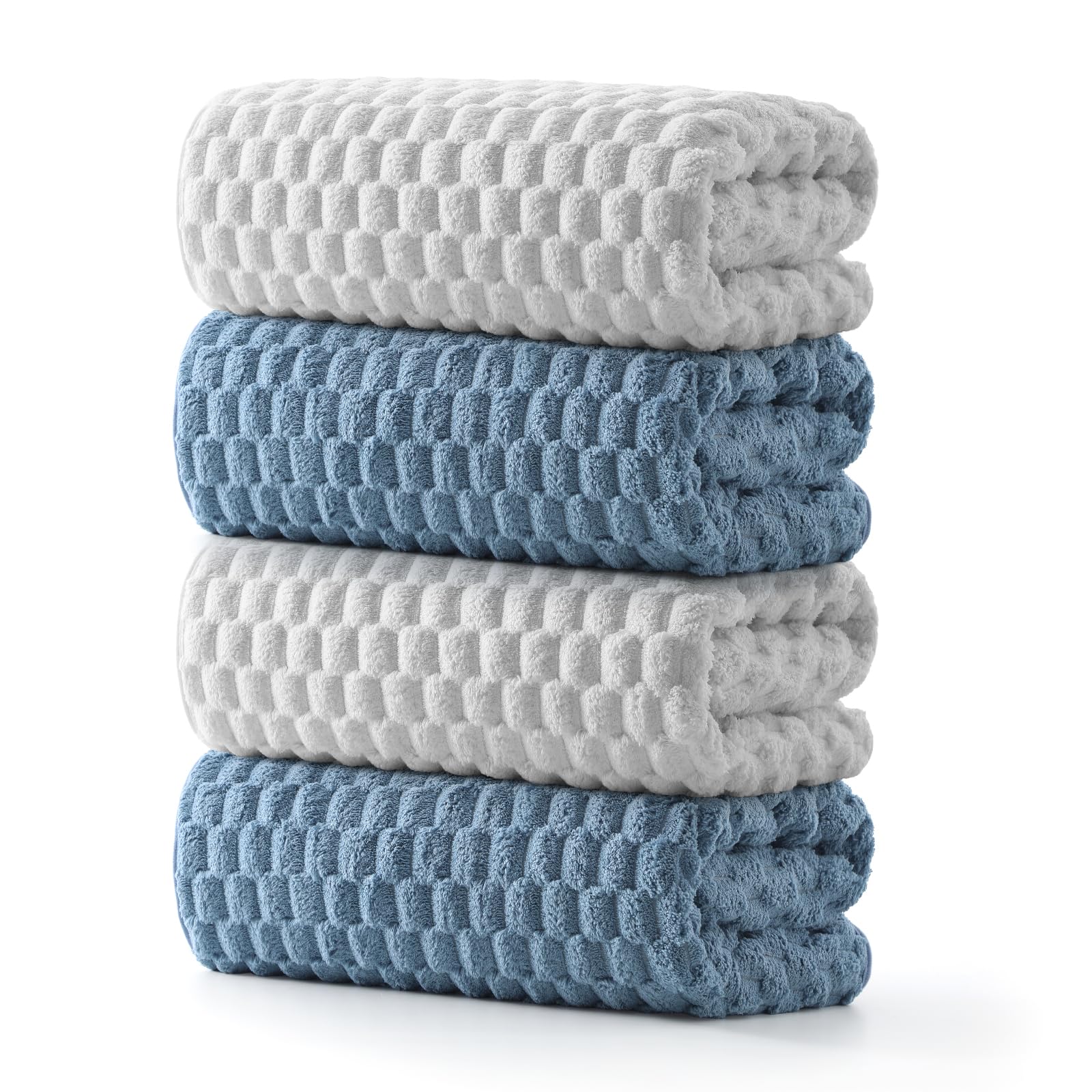 REDKISS microfiber bath towel blue large 55x27 with plush softness and absorbent feel.