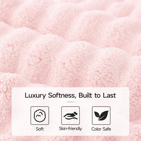 REDKISS Soft Bath Towel Set durable, easy-care design that resists fading and shrinking.