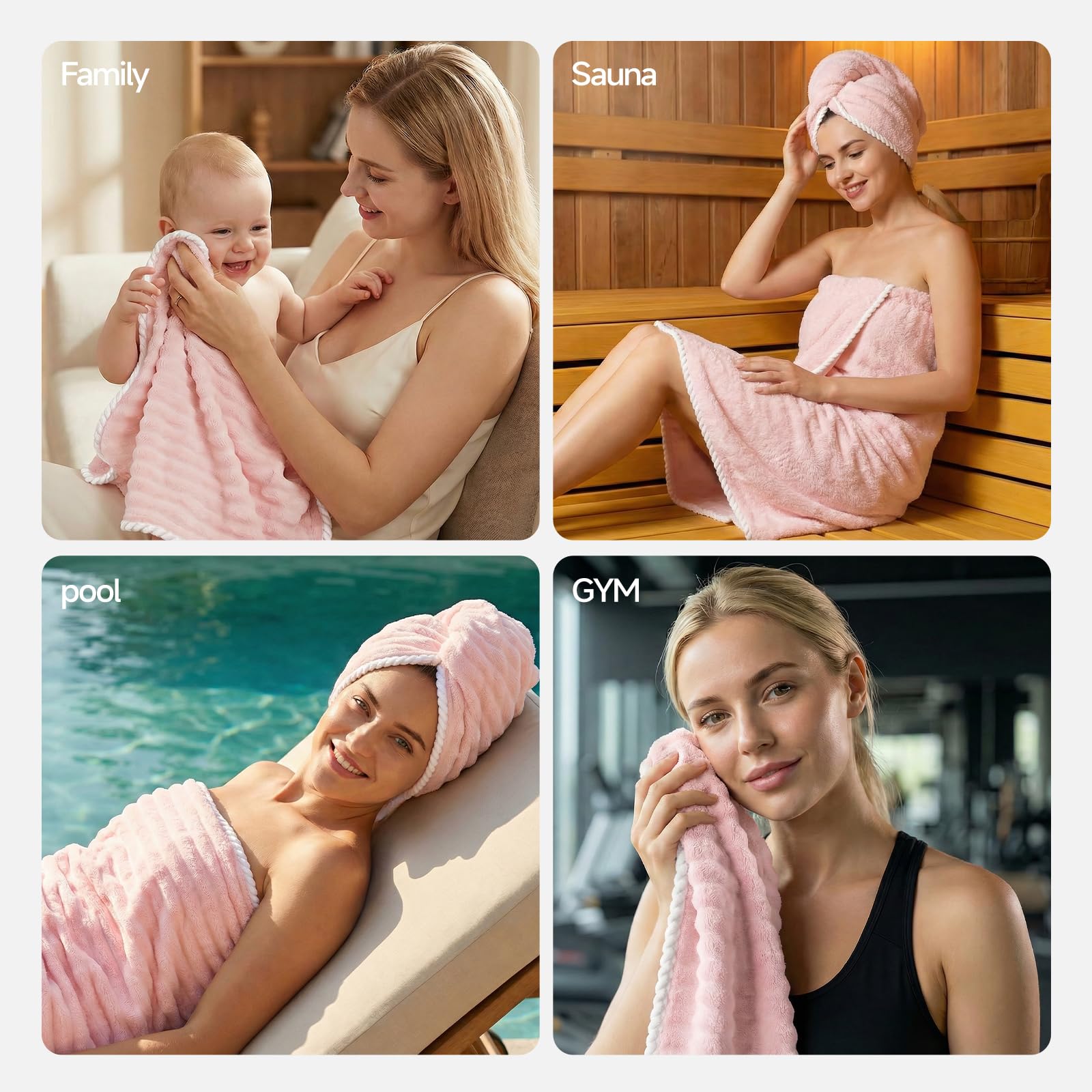 REDKISS Washcloth 12x12 inch offers gentle cleansing and compact storage.