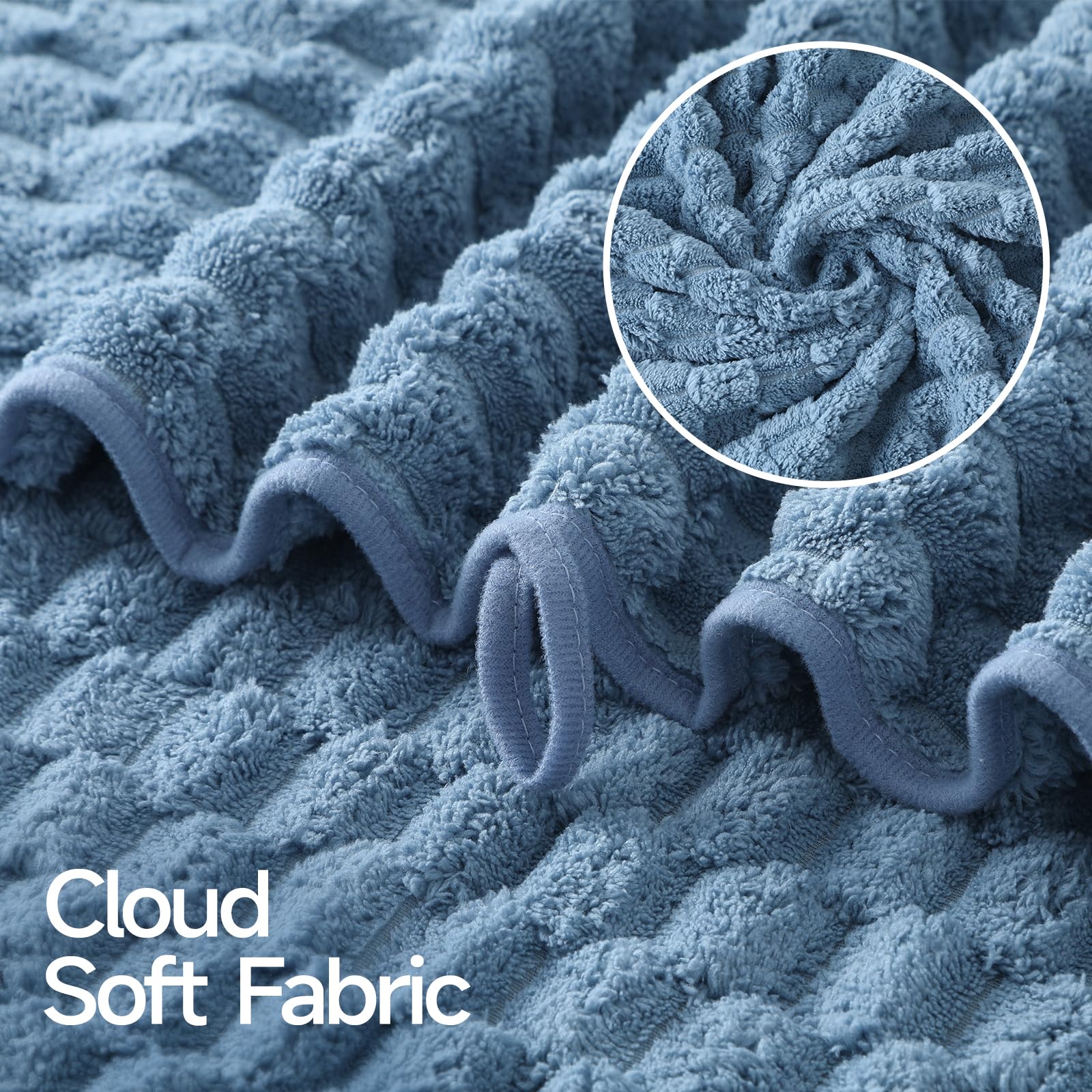 REDKISS hotel-quality blue towel designed for skin-safe, eco-conscious use.