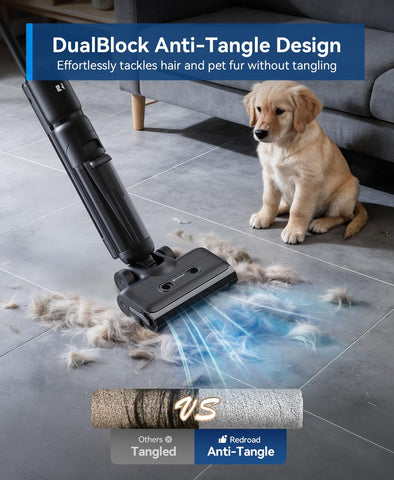 Redroad one-button self-cleaning streamlines roller and hose cleaning after use