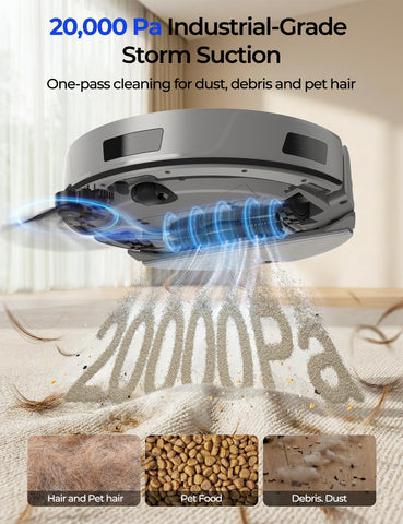 Redroad R11 in vacuum-sweep-mop mode for all-in-one cleaning.