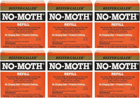 Reefer-Galler No Moth closet hanger refills front view for easy moth protection in storage.