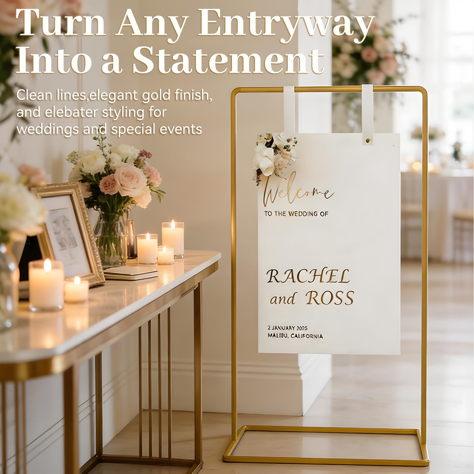 ReePlan adjustable-height easel adapts to your venue’s signage