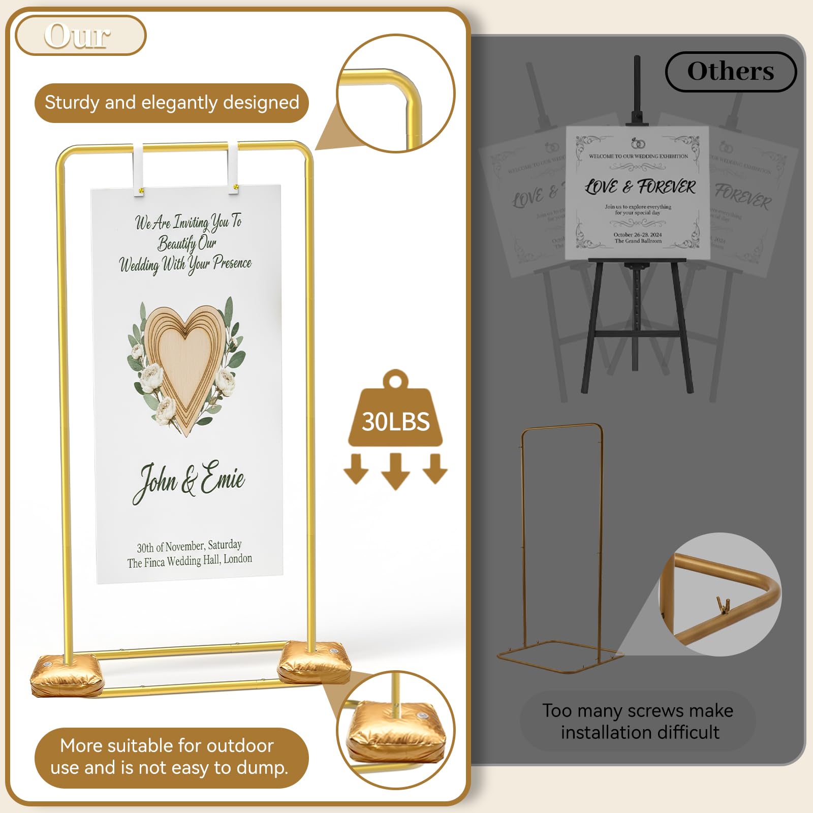 ReePlan wind-stable display for breezy venues with confidence