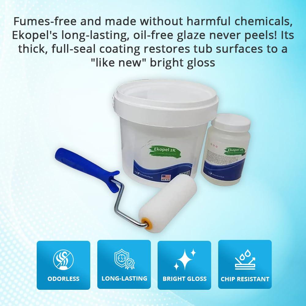 Refinished Bath Solutions odorless formula keeps indoor refinishing comfortable and low-odor.