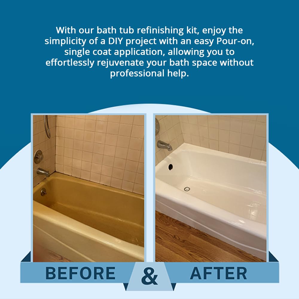 Refinished Bath Solutions kit includes tools and video guides for smooth DIY pours.