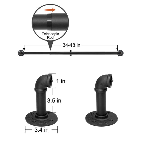 Refrze Heavy-duty rod set for wall or ceiling mounting.