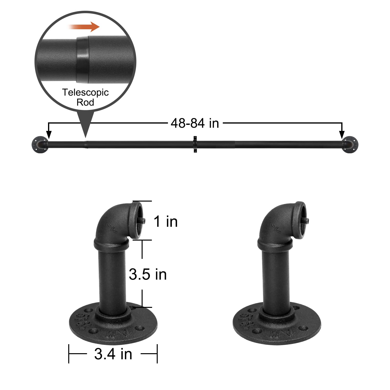 Refrze curtain rod can mount on wall or ceiling for flexible installation.