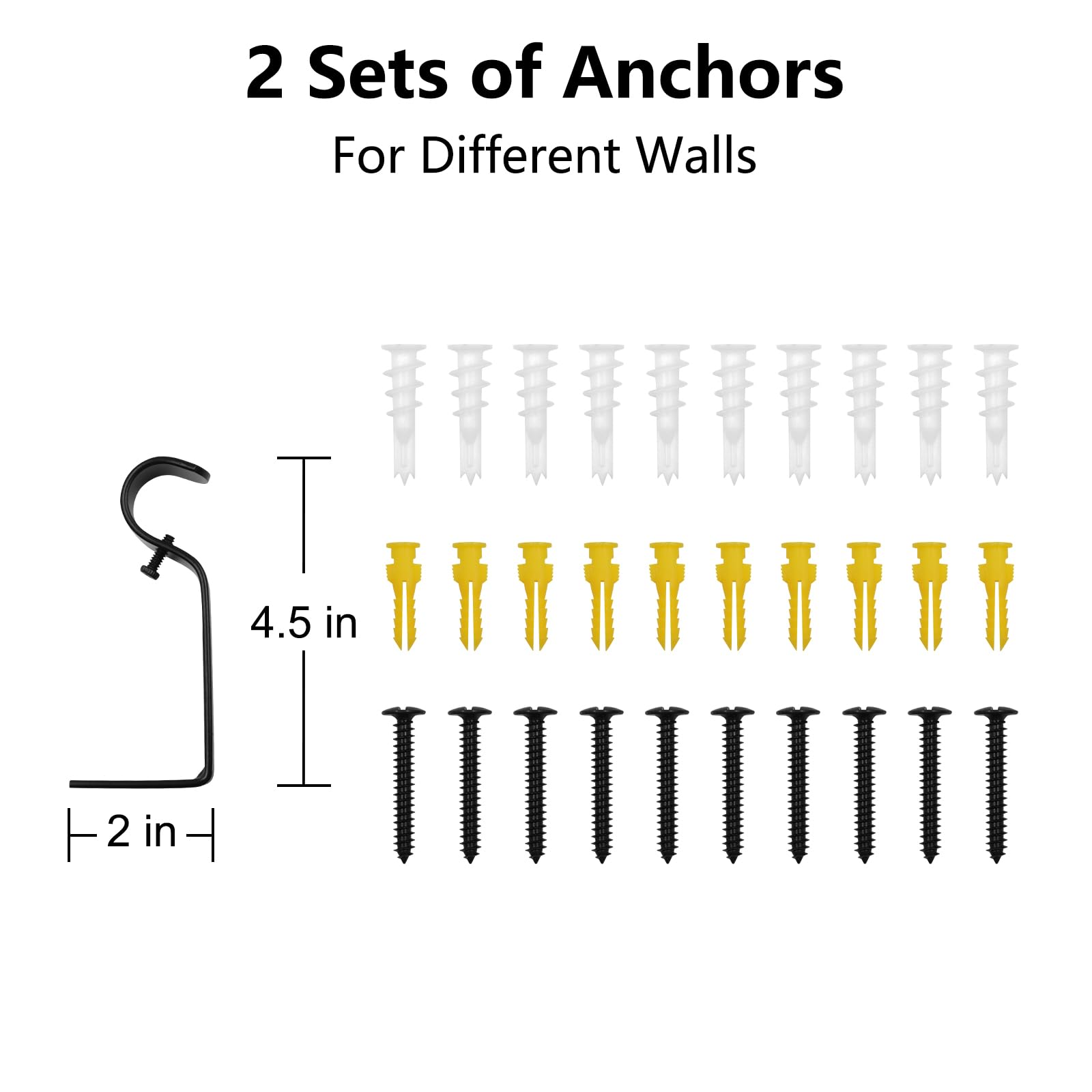 Heavy-duty construction supports curtains up to 30 pounds.