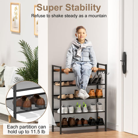 Refrze wooden top offers a sturdy surface for bags and decor.