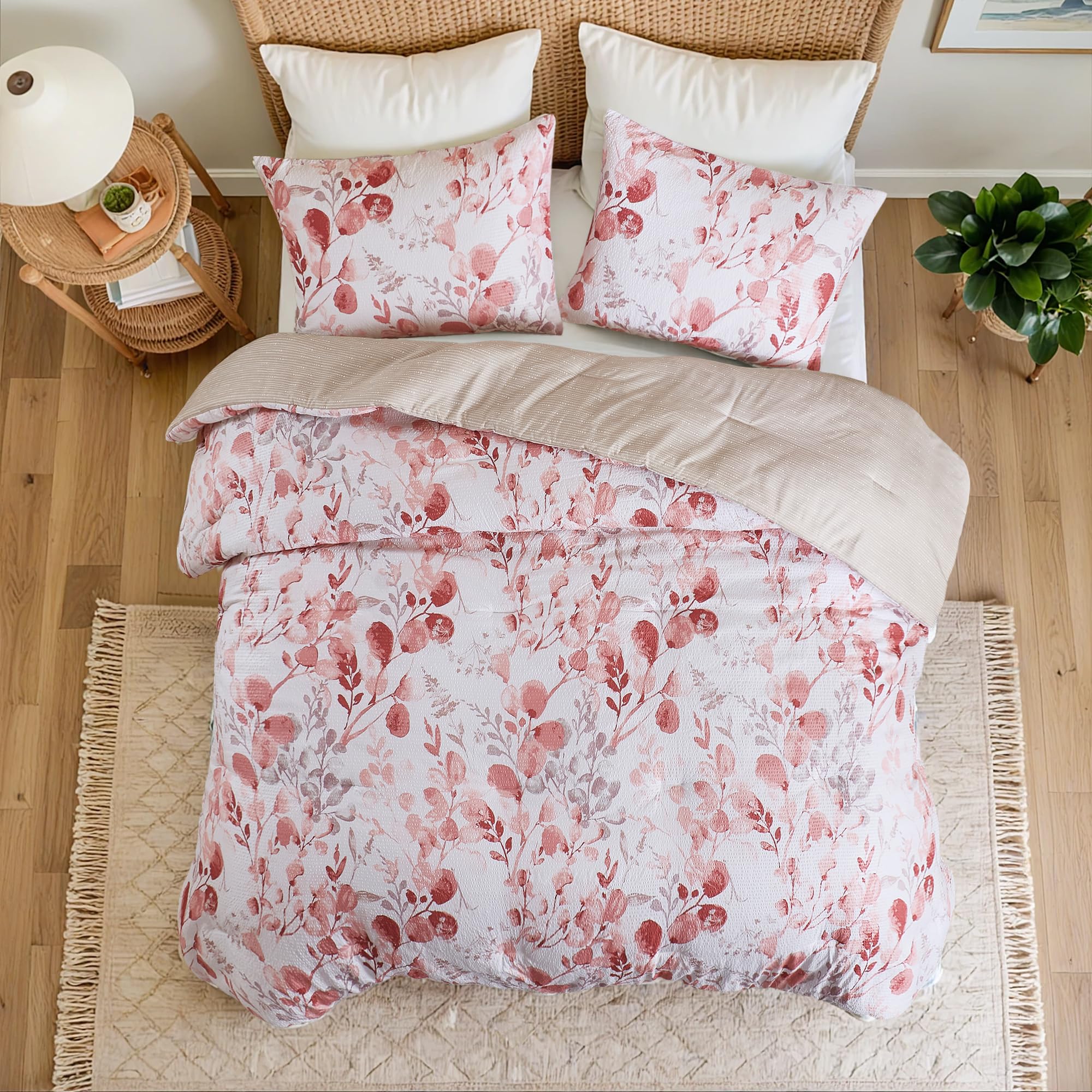 Regency Heights seersucker comforter reverse dotted stripe for versatile decor.
