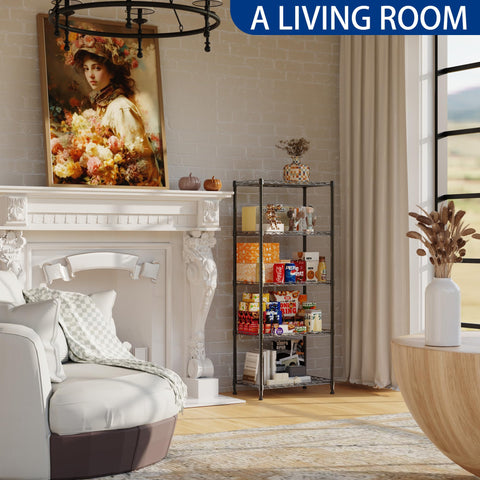REGILLER 5-Wire Shelving adjustable height demonstrates flexible organization.