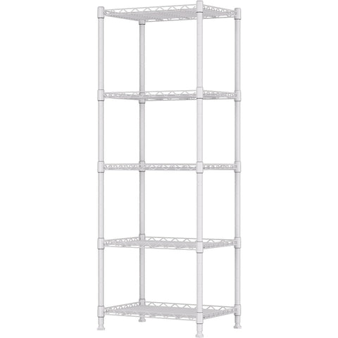 REGILLER 5-Wire Shelving Rack assembly view showing sturdy steel construction for durable storage.