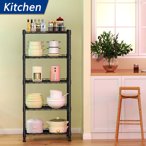 REGILLER 5-Wire unit in a laundry area for detergents and towels.