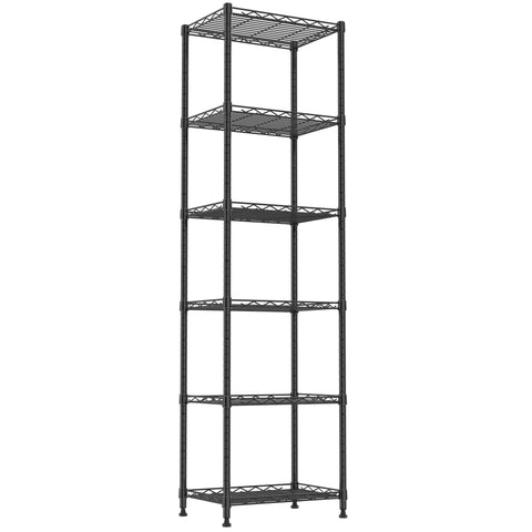 REGILLER 6-tier frame demonstrates sturdy spider-web design for durable storage.