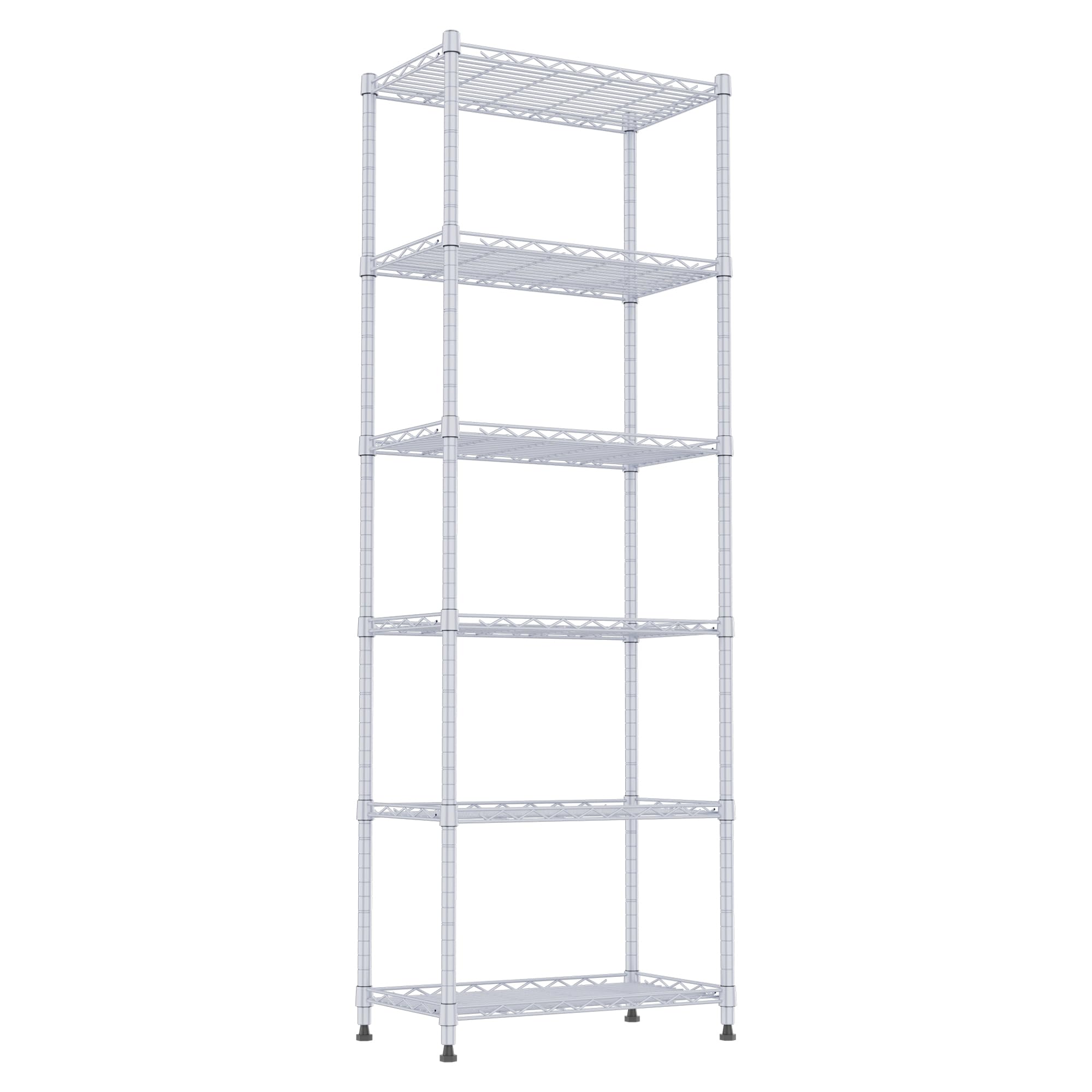 REGILLER 6-wire shelving frame demonstrates sturdy steel construction for reliable storage