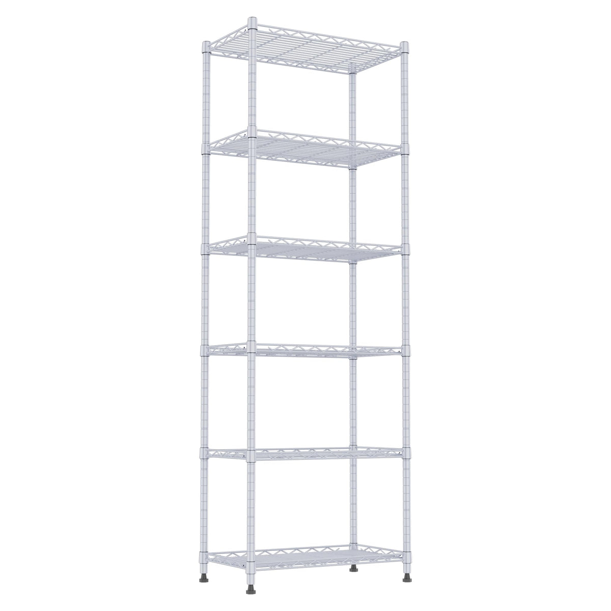 REGILLER 6-wire shelving frame demonstrates sturdy steel construction for reliable storage