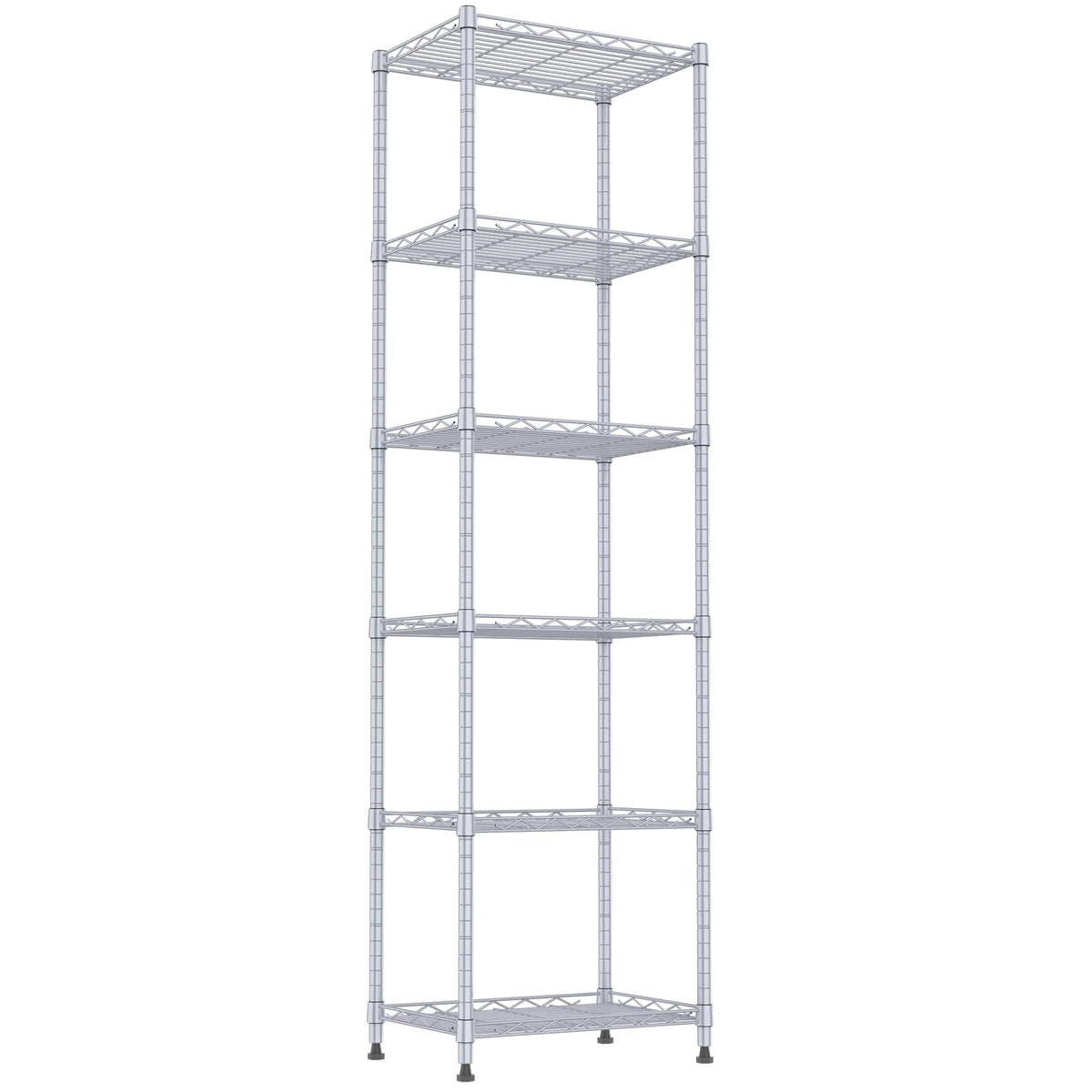 REGILLER 6-wire shelving unit being assembled for quick, tool-free setup.