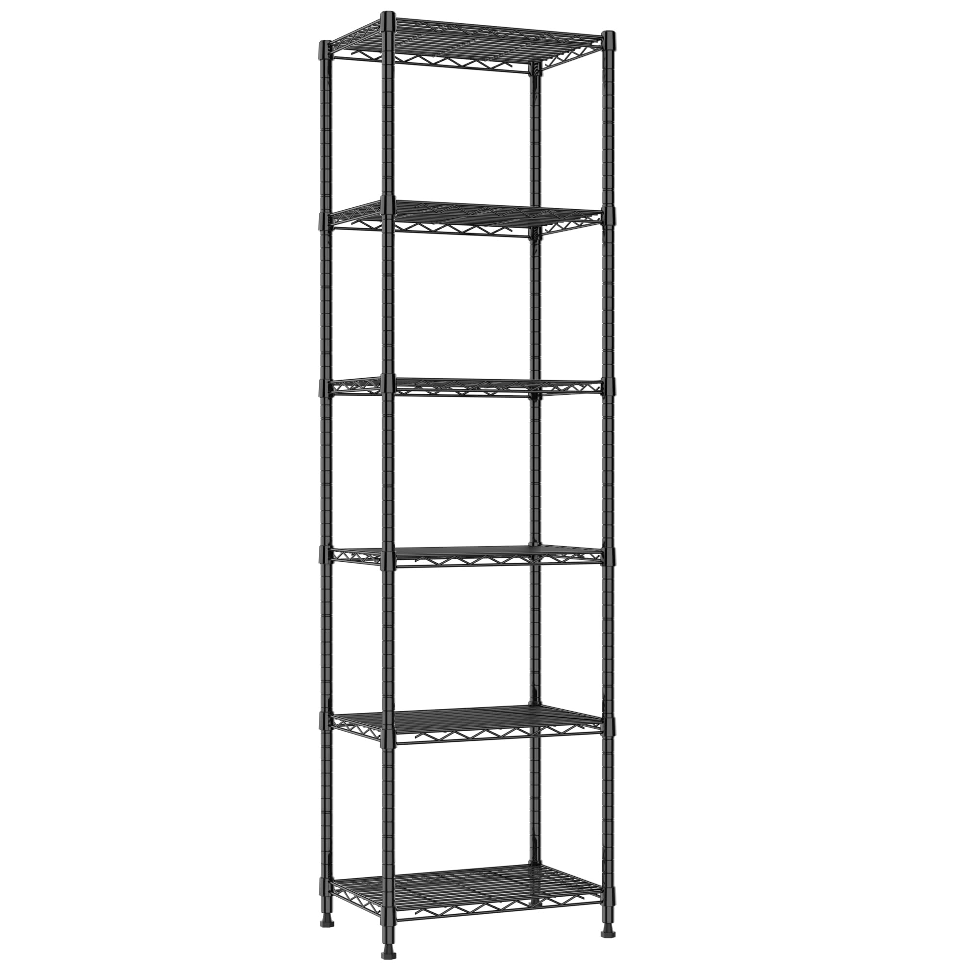 REGILLER 6-Wire Shelving Unit front view shows sturdy, space-saving pantry storage.