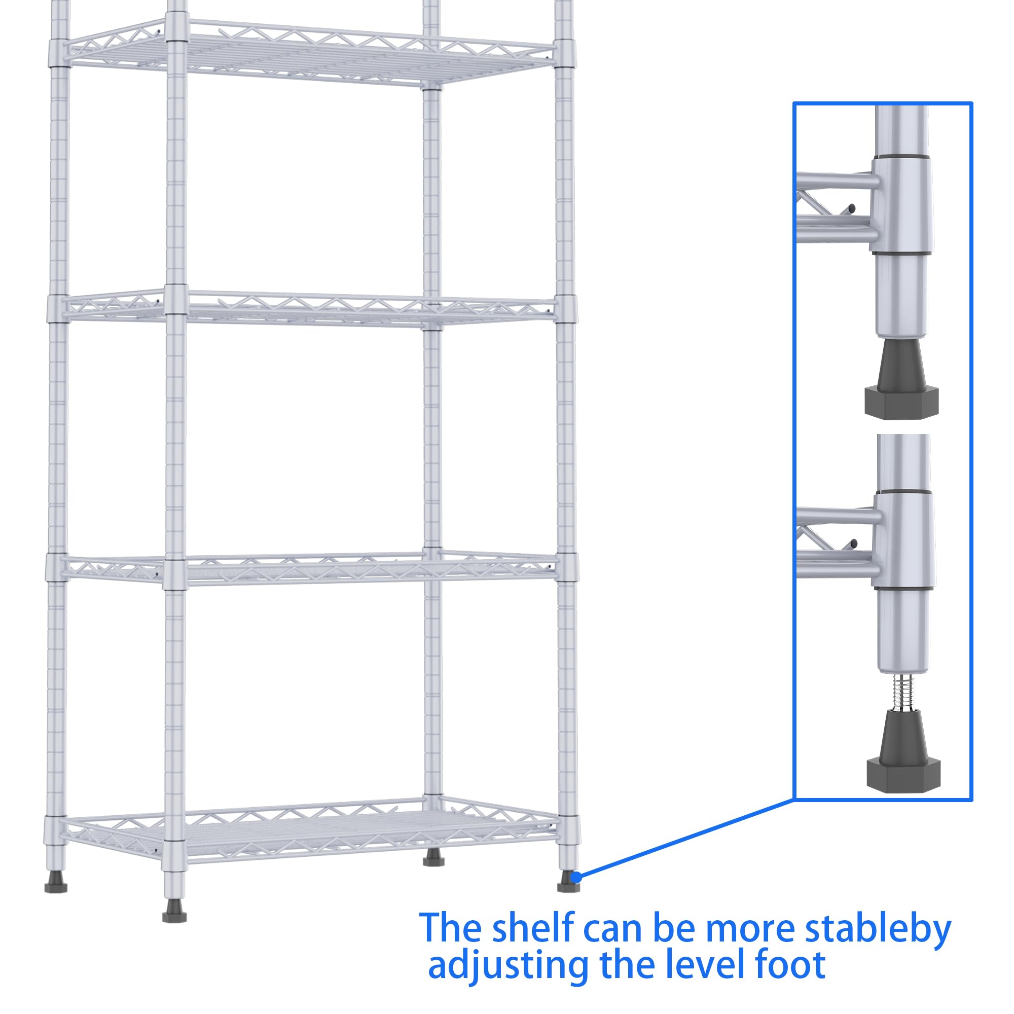 REGILLER 63-inch tall unit fits narrow spaces with room to grow