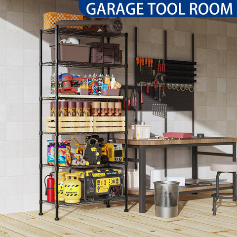 REGILLER adjustable shelf height system enables customizable spacing for tall items.