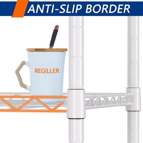 REGILLER compact shelving unit demonstrates easy no-tools assembly and quick setup.