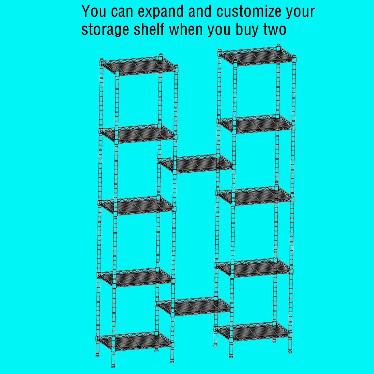 REGILLER shelf height adjustable in 1-inch increments for customization