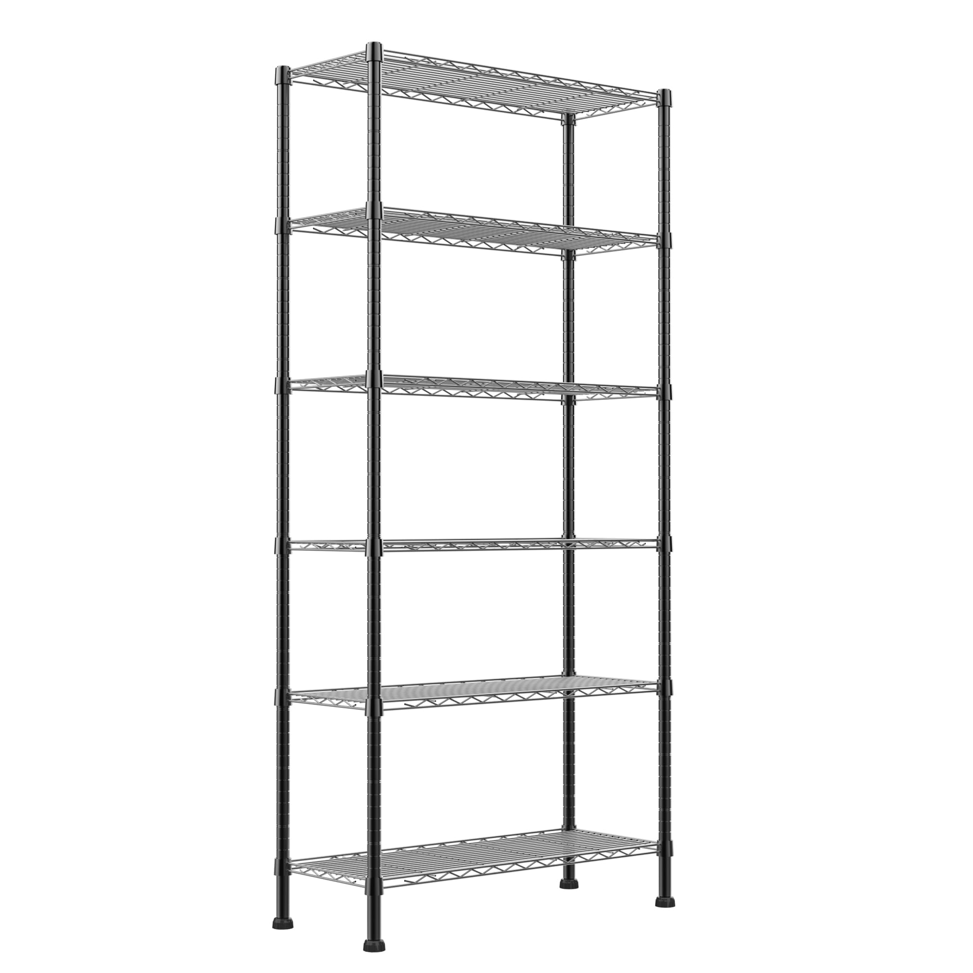 REGILLER six-wire shelving unit assembly shows quick setup and sturdy support.