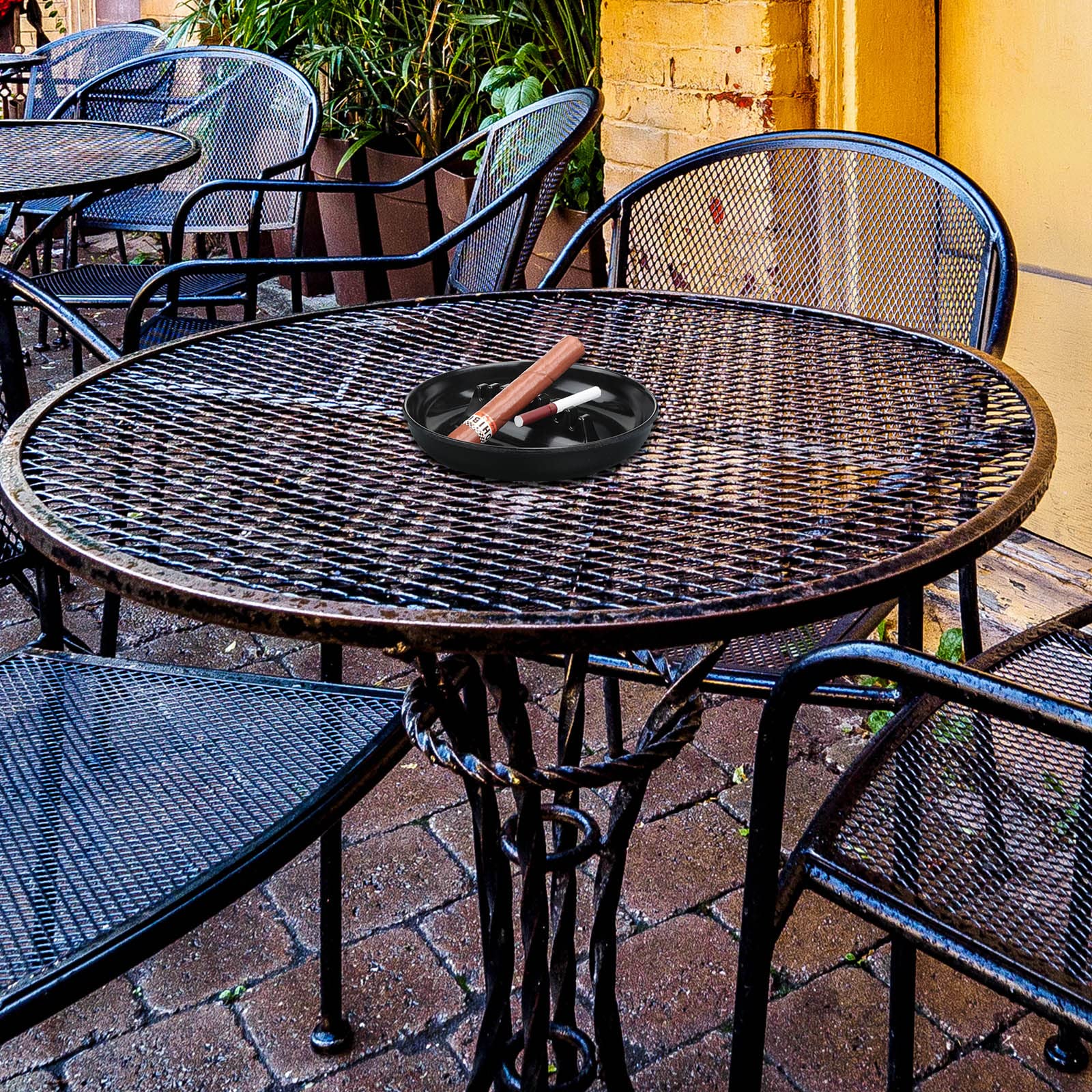 Reginary durable plastic ashtray designed for everyday reuse.
