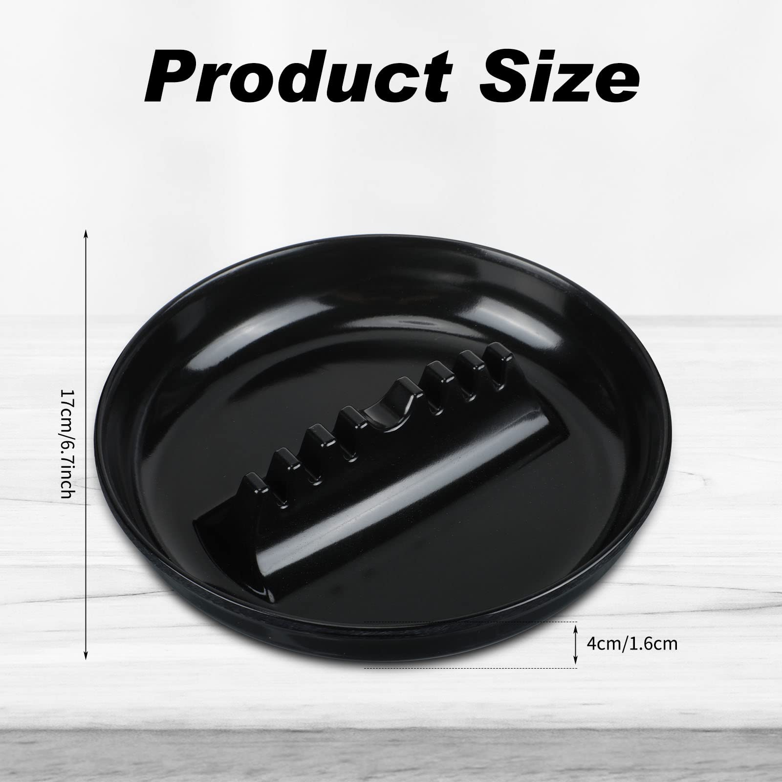 Reginary ashtray stackable round design saves space on tables.