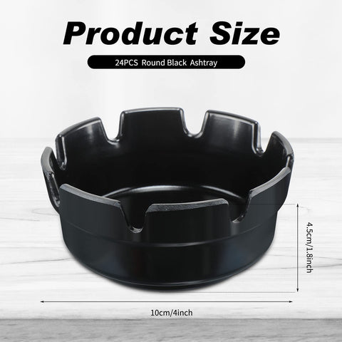Reginary ashtrays 24-piece black set, sleek and versatile for any decor.