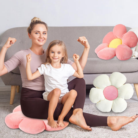 Reginary flower seat pillow for car rides with gentle support