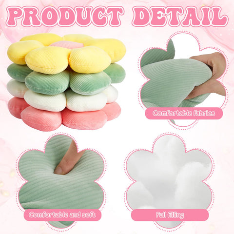 Reginary plush flower pillows with soft touch and skin-friendly fabric