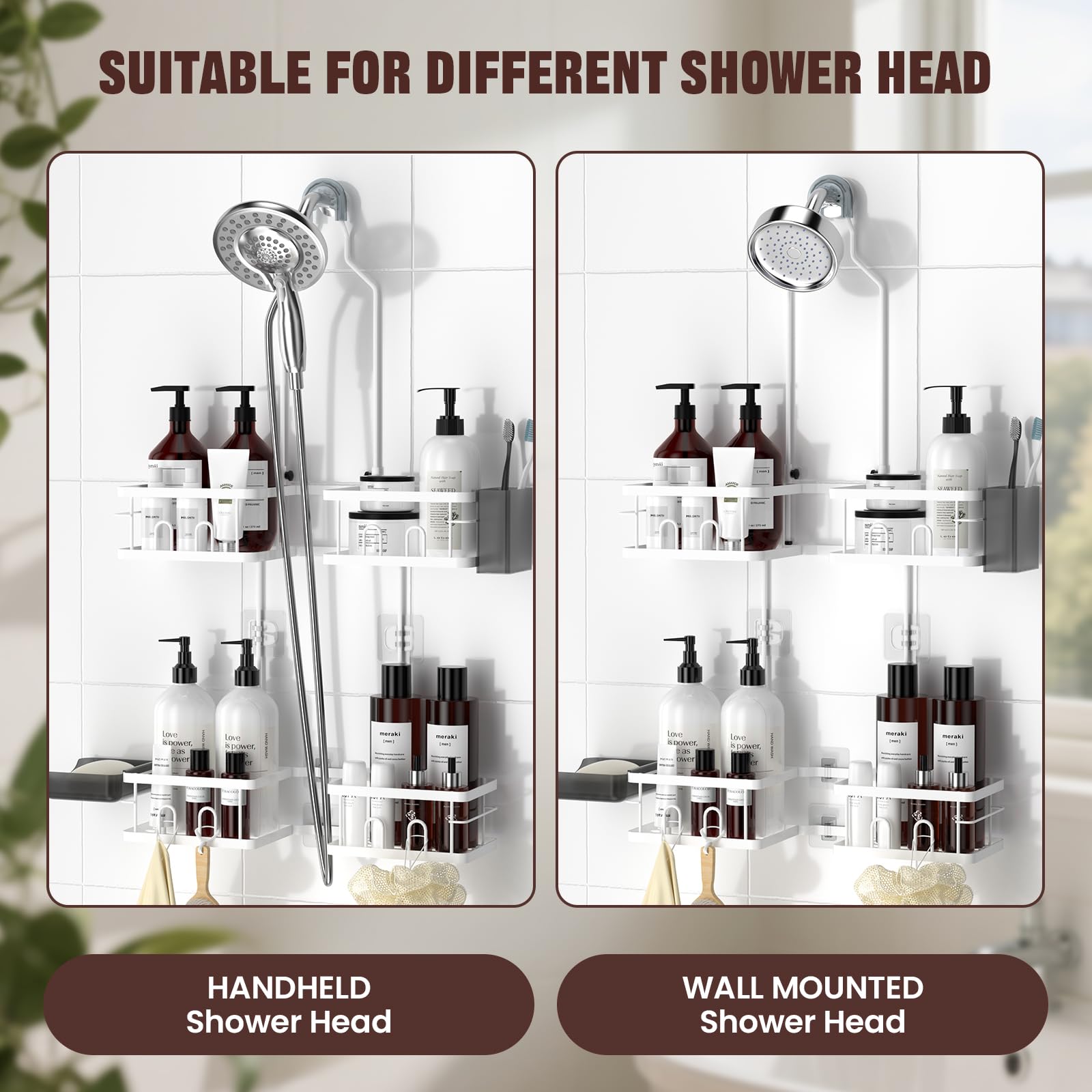 REINHARDT tool-free installation with secure mounting on the showerhead.