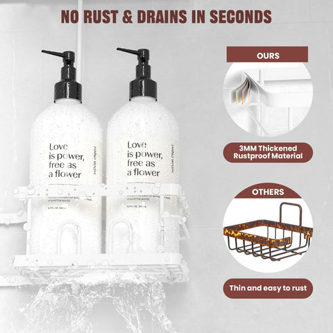 REINHARDT toothbrush holder keeps brushing essentials tidy in the shower.