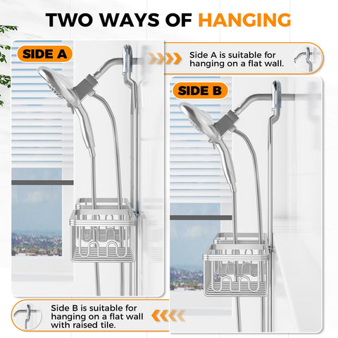 REINHARDT over-showerhead design keeps bottles within reach during showers